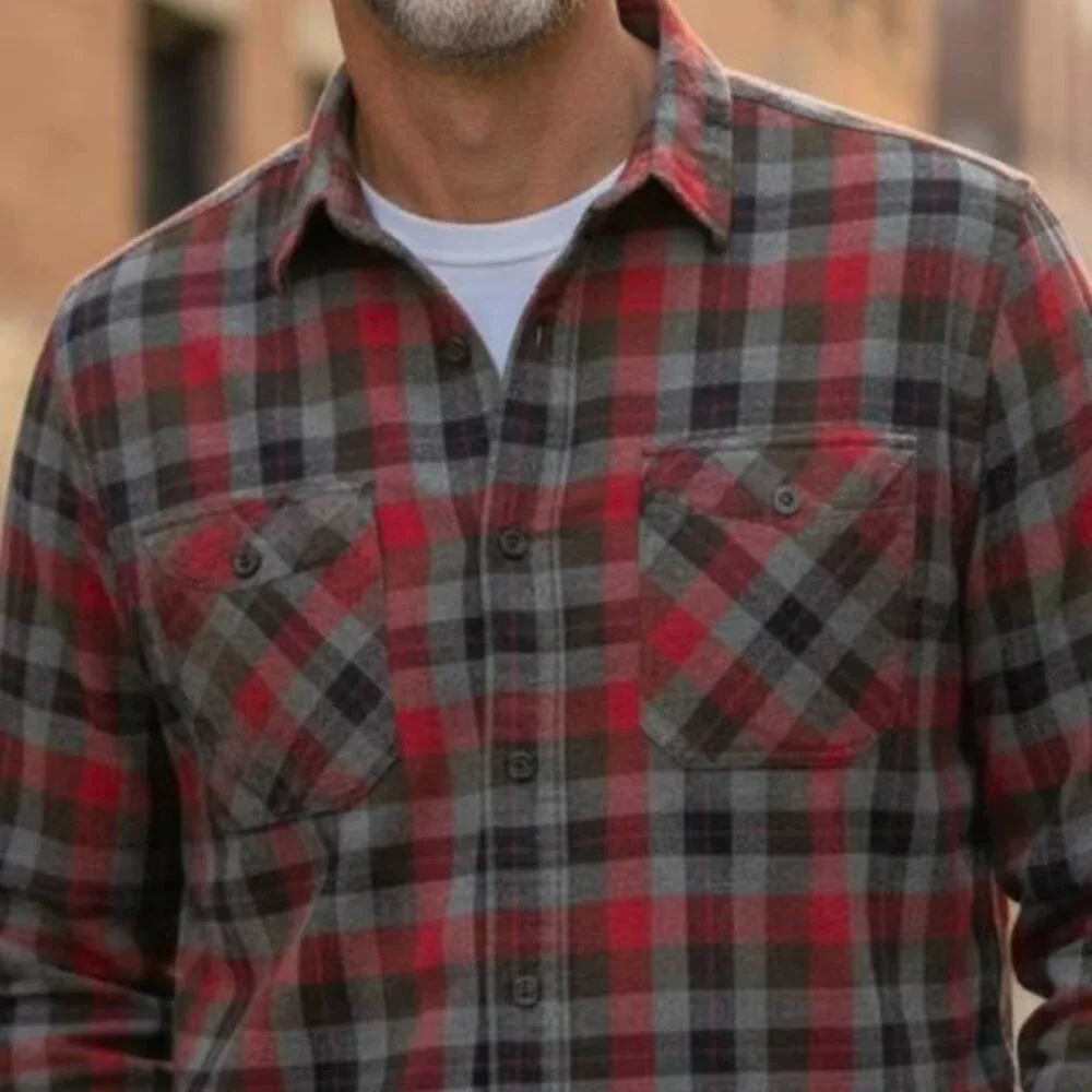 Men's J Crew XL Slim Fit Buffalo Plaid Long Sleeve‎ Shirt. Business Casual.